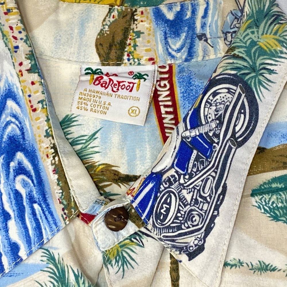 (Sold)VTG Go Barefoot Hawaiian Shirt Mens Size XL - Picture 3 of 4